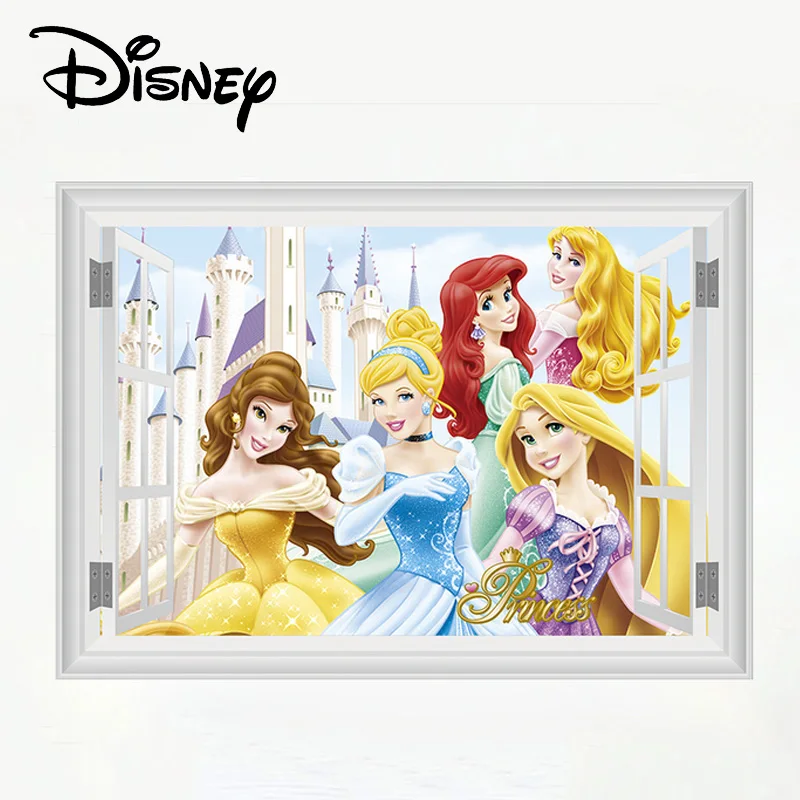 Disney стикер мультфильм принцесса Белоснежка Золушка наклейки детская комната