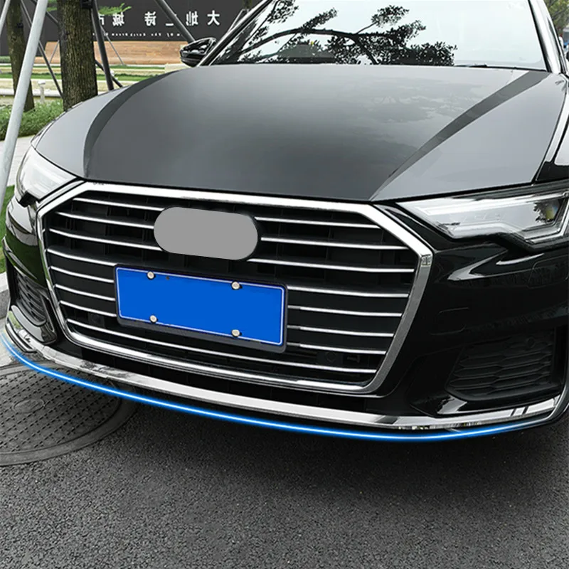Отделка переднего бампера полосы из нержавеющей стали 3 шт. для Audi A6 C8 Автомобиль Стайлинг головы украшения наклейки