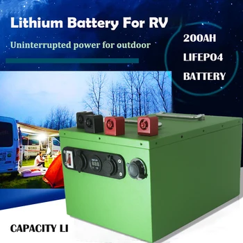 

Lifepo4 Lithium Iron Phosphate 12v 200Ah Battery For Solar Wind Energy Fishing Boat EV RV UPS AGV Yacht