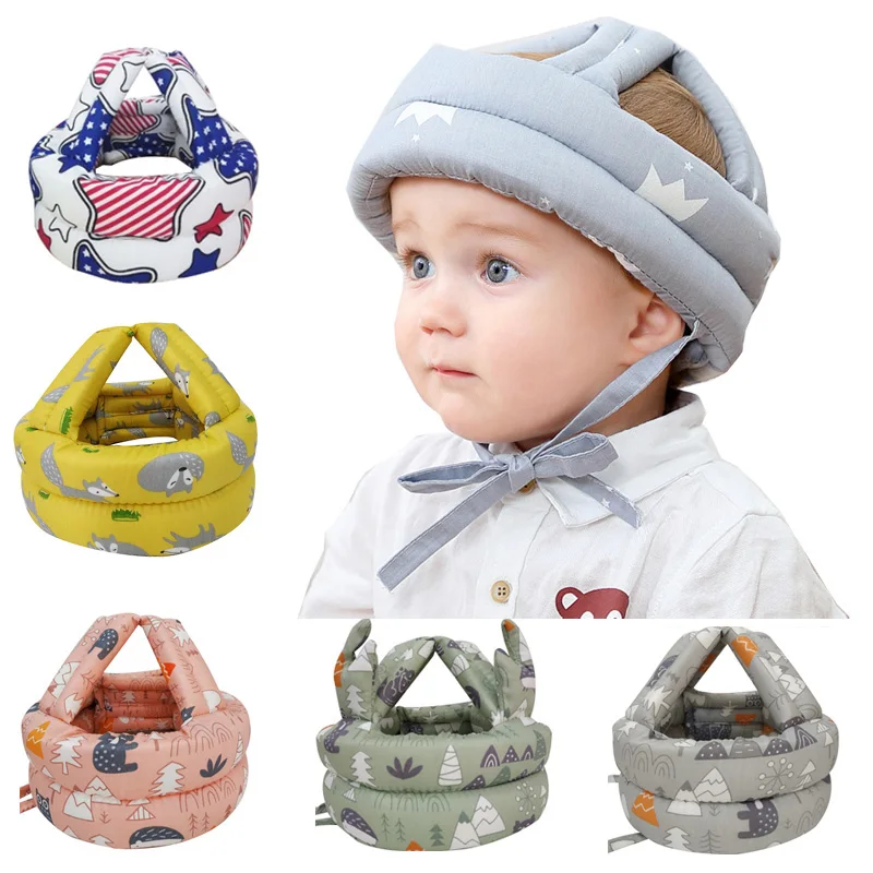 Protective Baby Hat Cartoon Anti-collision Adjustable Safety Helmet Cap Toddler Kids for Girls Boys Accessories 6M-5Y | Детская одежда