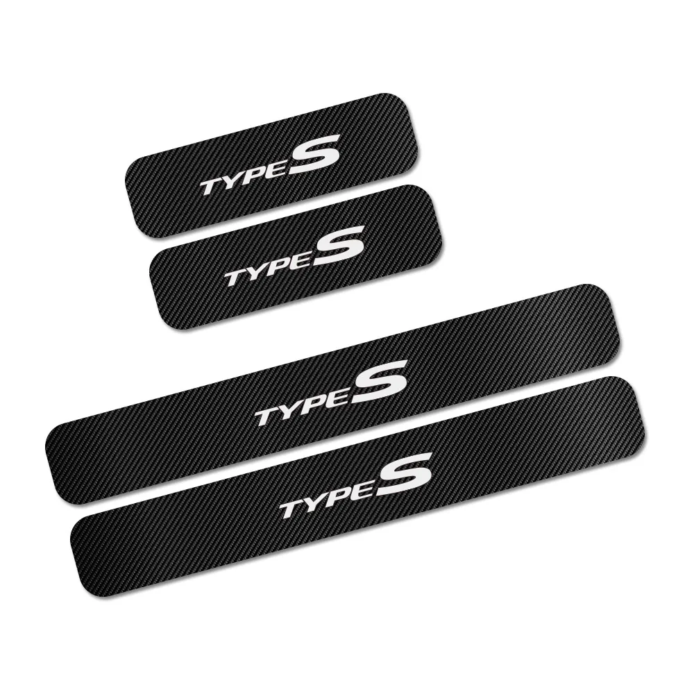 4 шт. для Honda Fit Accord 8 7 Insight Pilot Mugen type S R VTEC DOHC Si RR Legend наклейки на пороги автомобиля аксессуары для тюнинга - Название цвета: Type S