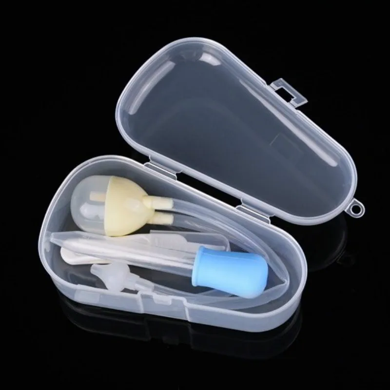 

3pcs/set Newborn Baby Safety Nose Cleaner Kids Vacuum Suction Nasal Aspirator Set Infants Medicine Dropper Accessories Baby Care