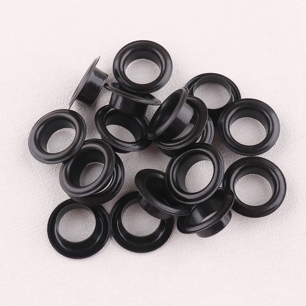 

100 sets black 5*16mm Metal Eyelets Grommets for Leather Craft DIY Scrapbooking Shoes Fashion Practical Accessories Sewing Craft