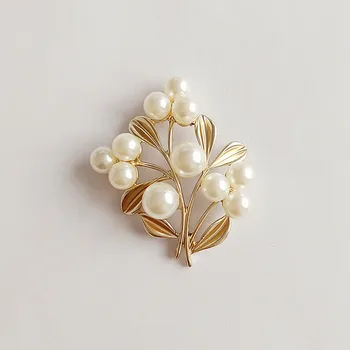 

10 PCS 47*55mm Fashion Metal Alloy Imitation Pearl Leaf Branch Connectors Charm DIY Jewelry Accessories