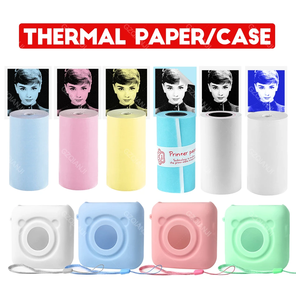 Label Sticker Paper Pocket Bluetooth Printer Peripage Photo White-Color Mini A6 for 203