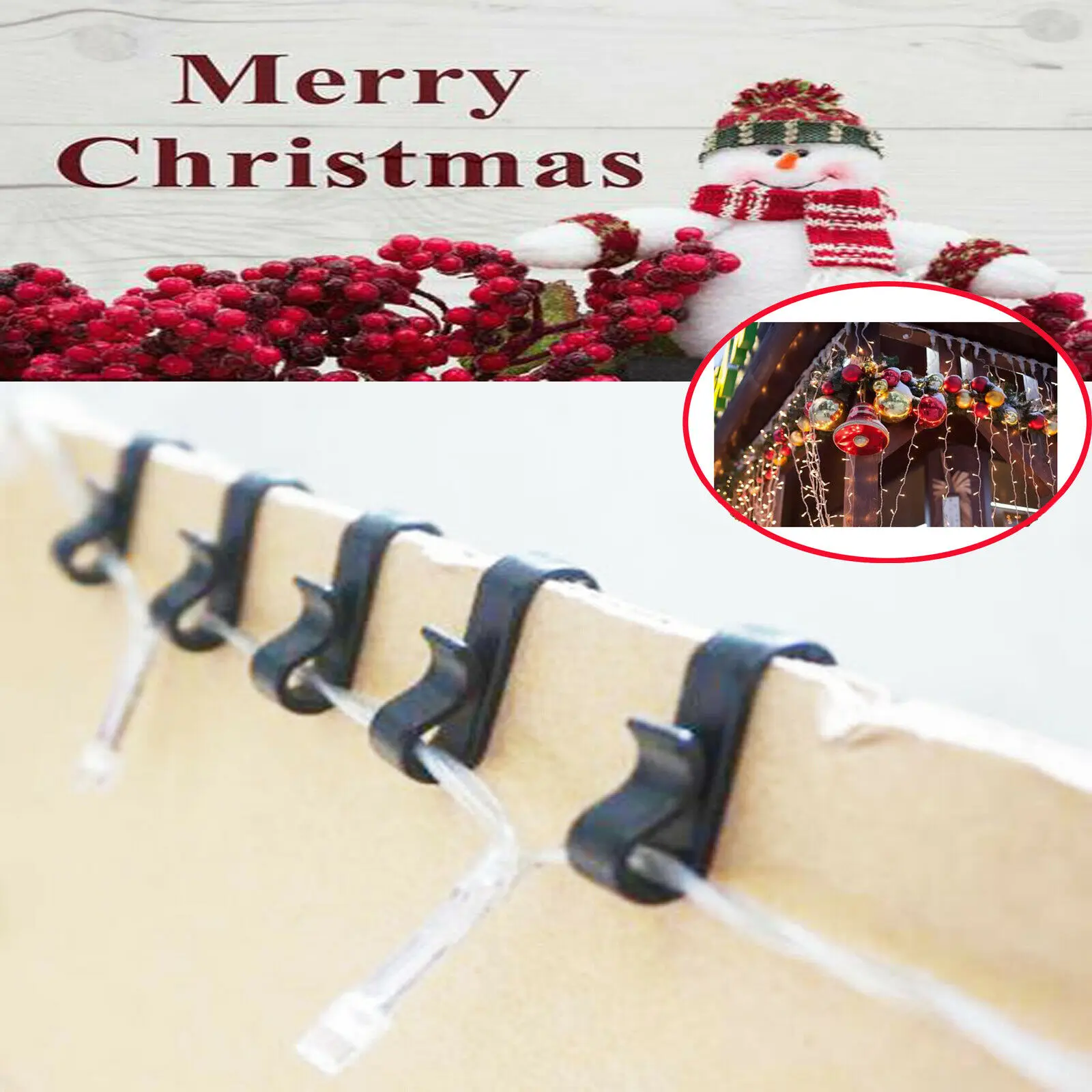 50 Pack Gutter Hooks / Clips For Christmas Fairy Lights australia Fast