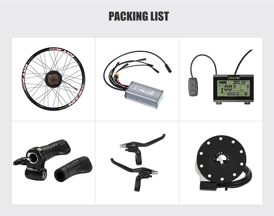 Cheap E BIKE Conversion Kit 48V 500W with Bafang Hub Motor Set For Electric Bike Conversion Kit with BAFANG Engine Rear Wheel Motor 11