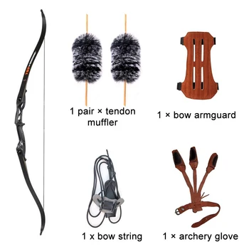 

Takedown Recurve Bow Hunting Archery Bow Long Bow for Beginner 56" Right Handed Longbow Bow for Adults with Bow String