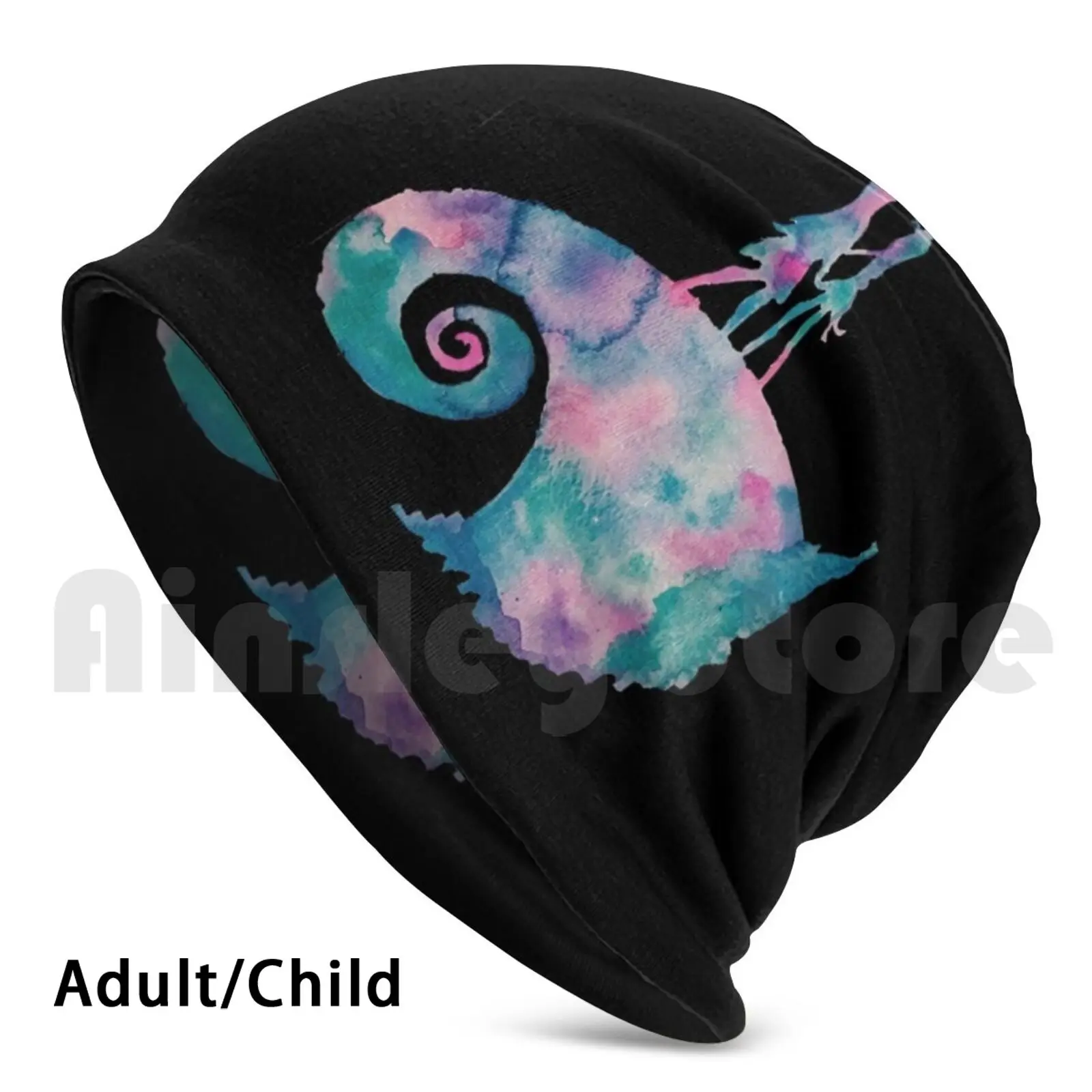 Acquerello Nightmare (Nero) Berretti Pullover Cap Confortevole Nightmare Before Christmas Nightmare Christmas Tim