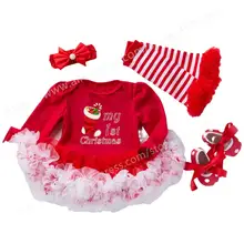 

Toddler Little Girl Dress Casual Cotton Long Sleeve Christmas Santa Claus Raindeer Outfits Baby Birthday Party Clothes