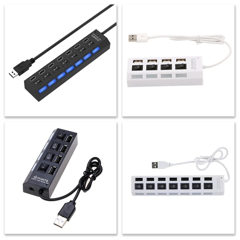 New 4/7 Ports USB HUB 2.0 3.0 High Speed USB Splitter Expander Multi-Port Independent Switch for PC Laptop Windows New 4/7 Ports USB HUB 2.0 3.0 High Speed USB Splitter Expander Multi-Port Independent Switch for PC Laptop Windows