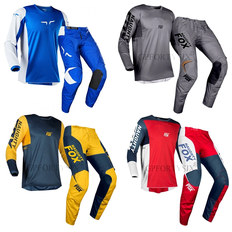 

NAUGHTY FOX BMX 180 Motocross Combos MX MTB Jersey & Pants Motorcycle Racing Combo Mountain/Dirt Bike Cycling Sets Off-road Gear