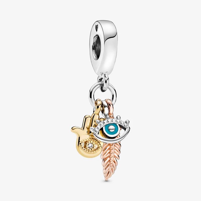 2020 Spring Pendant Hamsa All-seeing Eye Feather Charms fit Original Pandora Bracelets Women DIY Jewelry 2020 Spring Pendant Hamsa All-seeing Eye Feather Charms fit Original Pandora Bracelets Women DIY Jewelry