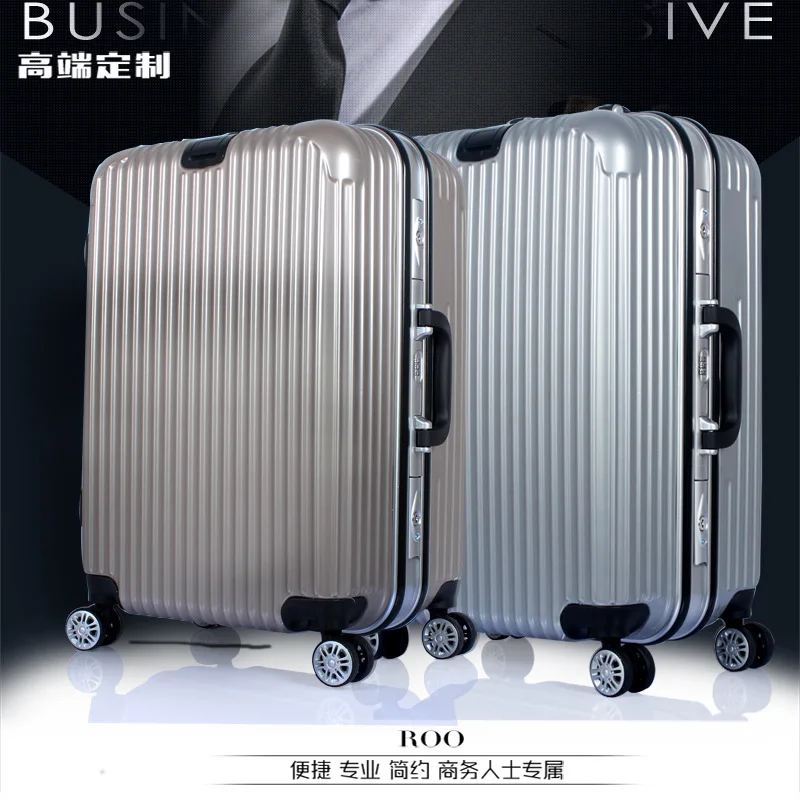 

Top Grade Aluminum Frame Men And Women Travel Trolley Universal Wheel Luggage PC + Abs Durable Luggage And Suitcase Support a Ge