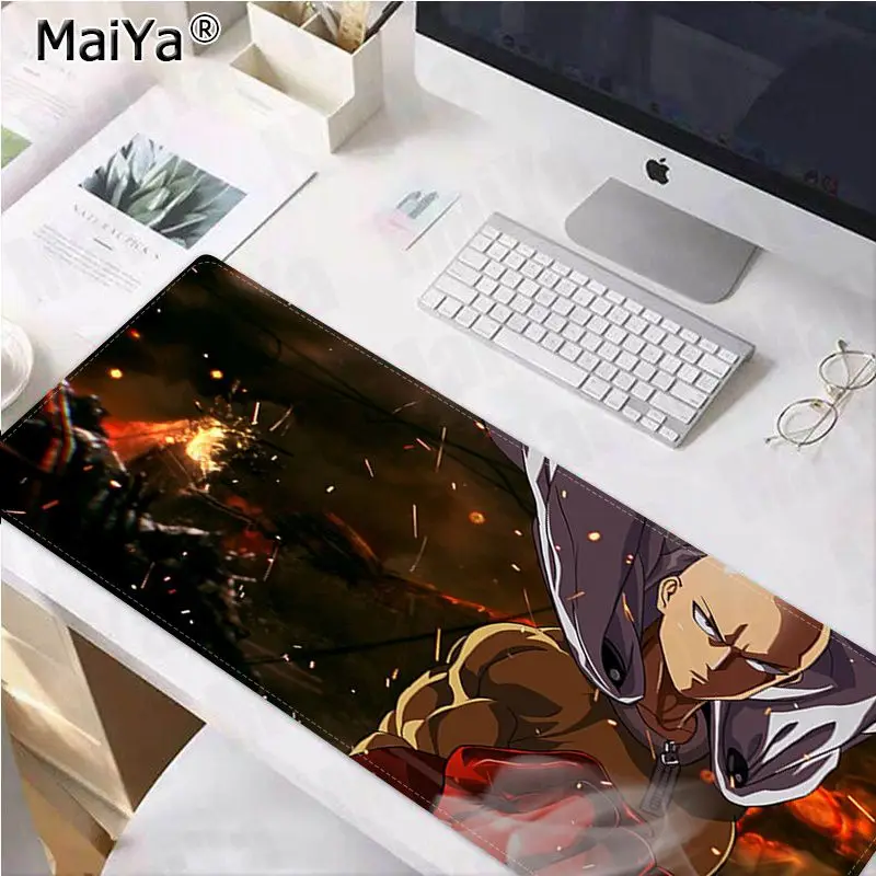 Maiya крутой аниме один удар человек игровой плеер стол ноутбук резиновый коврик для мыши большой коврик для мыши клавиатуры коврик - Цвет: Lock Edge 30x80cm
