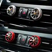 Автомобильный вентилятор с зажимом на вентиляционное отверстие, мини вентилятор с 8 лопастями, милый автомобильный освежитель воздуха, Женский Ароматерапевтический автомобильный Стайлинг, аксессуары для салона автомобиля