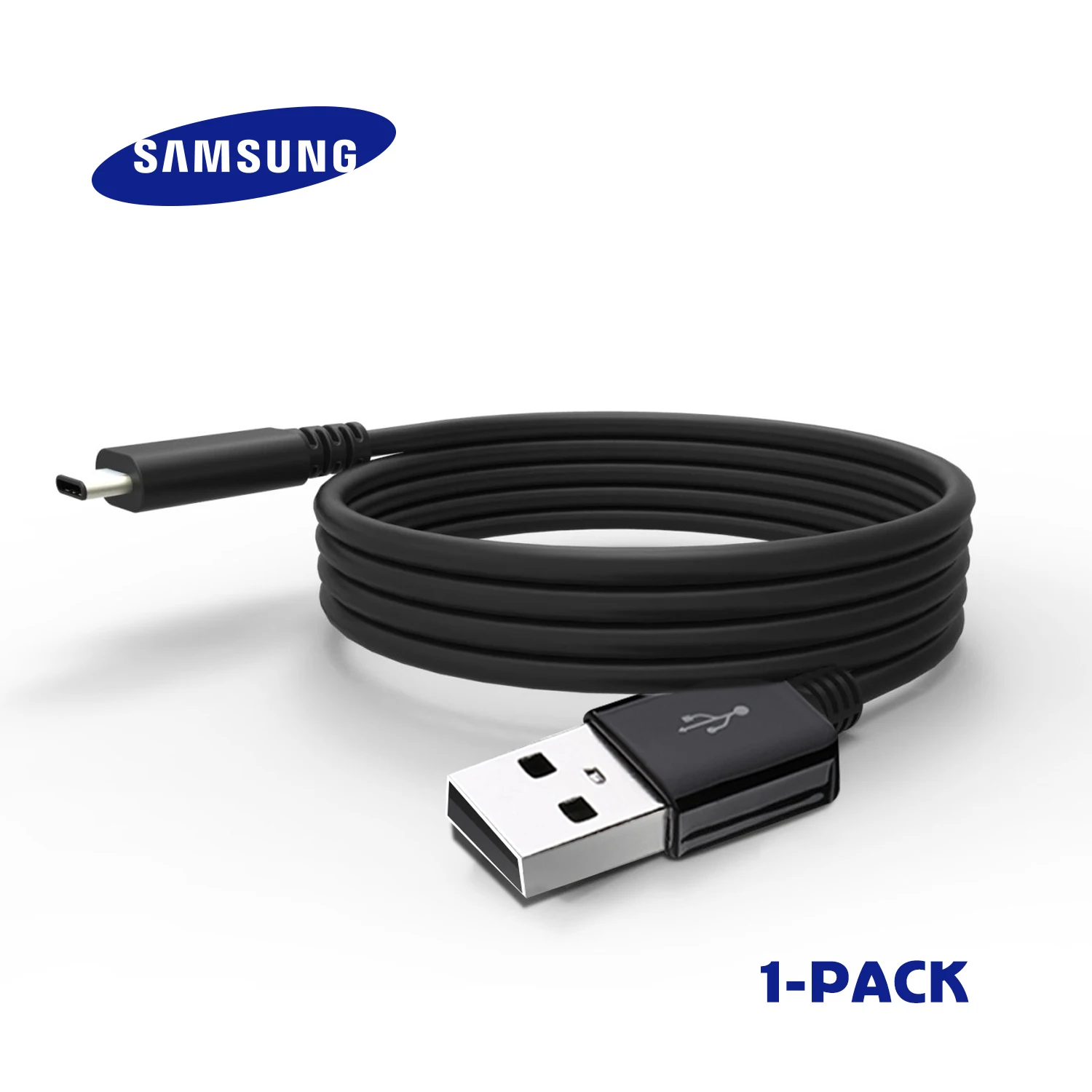 20/120/150 см Тип usb C быстрый заряд кабеля для передачи данных для Samsung Galaxy S8 S9 плюс S10 A5 A7 Note 8 - Цвет: One Black  cable