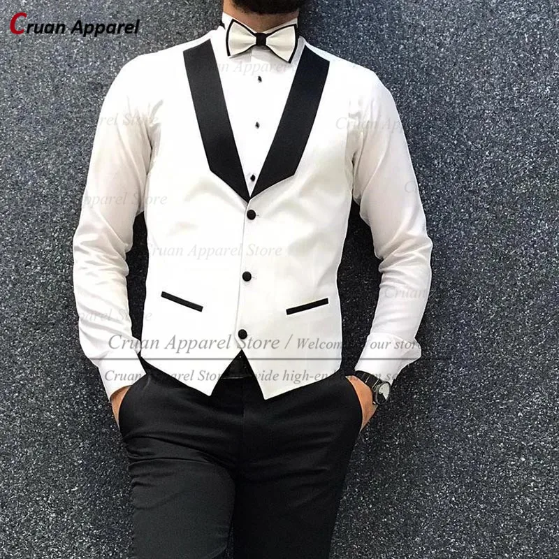

Latest Formal Fashion Wedding Men's Vest Suit Waistcoat Sleeveless Jacket Tailor-made Slim Shawl Lapel Groom Best Man Tuxedo