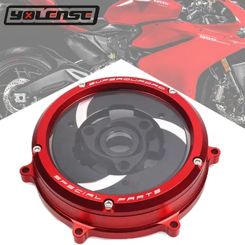 

High quality For Ducati 959 1199 1299 Panigale S Anniversario Motorcycle CNC Clutch Cover Protector Transparent Engine Protector