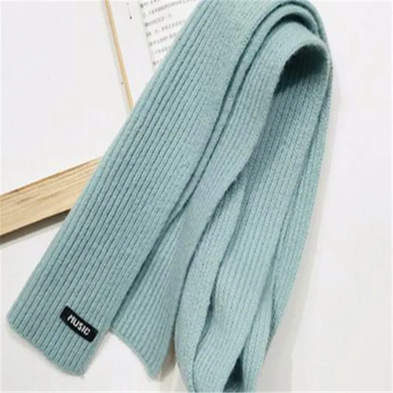 Детский шарф, зимний шерстяной вязаный шарф для девочек, Осенний красивый детский шарф в Корейском стиле на осень и зиму, BKX003 - Цвет: BKX003-Lake blue
