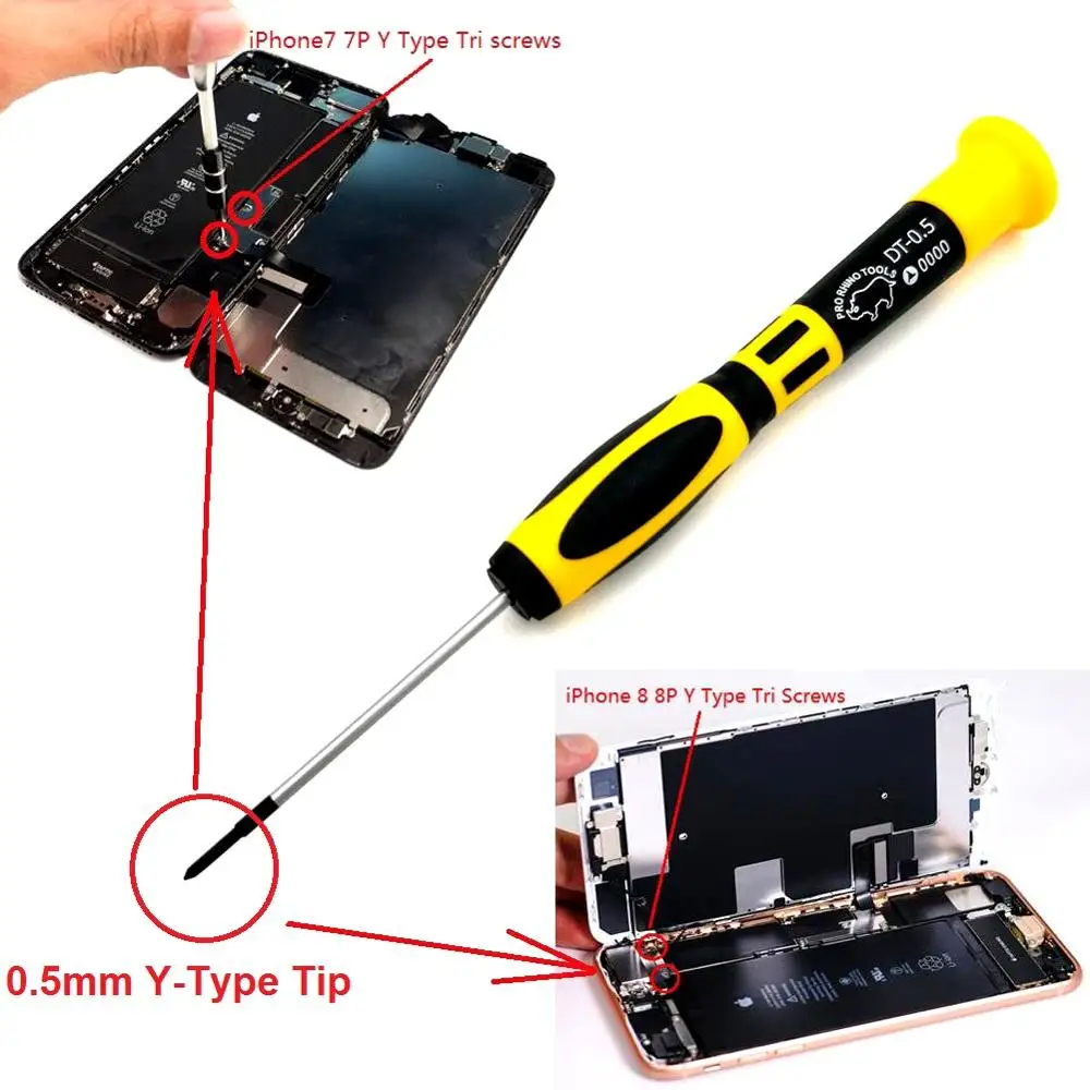 RHINO DT-0.5 y-типа Micro Tri-Wing отвертка для ремонта iPhone 7 7Plus 8 8Pluse iWatch