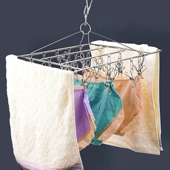 

Stainless Steel Sock Drying Rack Rotary Wind-Proof Clothes Hanger for Socks Underwear Shoe Insoles Baby Clothes Gloves
