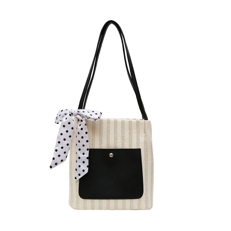 

Straw Bucket Bags For Women 2019 Summer Crossbody Bags Lady Travel Purses and Handbags Female Shoulder Messenger Bag