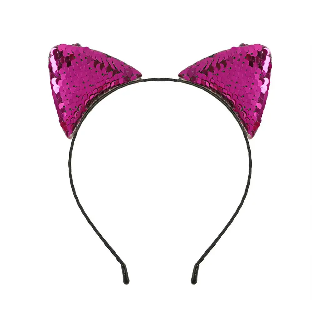headband 1 Милая цепочка для девочек с блестками и кошачьими ушками, ювелирная повязка для волос, праздничный ободок, детский обруч с блестками для девочек, аксессуары для волос, 1 шт., 1 ord - Цвет: headband 1