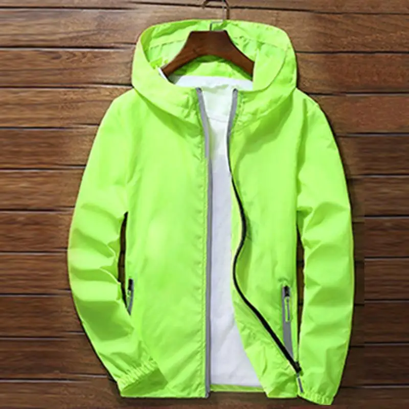 Sport Outdoor Cycling Thin Coat Jackets Man Autumn Casual Loose Windproof Jacket Male's Waterproof Candy-Colored Outwear Tops