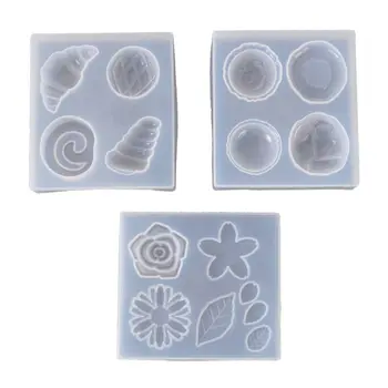 

DIY Crystal Epoxy Resin Mold Bread Dessert Flowers Earrings Handmade Making Pendant Dessert Mirror Silicone Mold For Resin