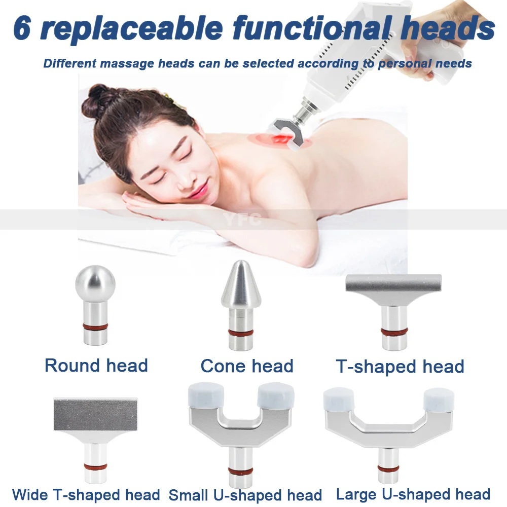 1500N Chiropractic Adjusting Tool Spine Correction Gun 6 Heads Adjustable Intensity Therapy Spinal Massager 2025 4