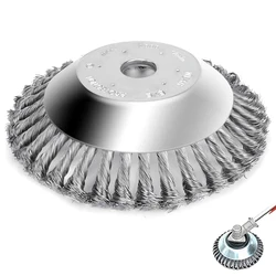 150mm fio de aço roda jardim erva daninha escova cortador grama comedor aparador cortador ferramentas jardim grama aparador cabeça erva daninha escova