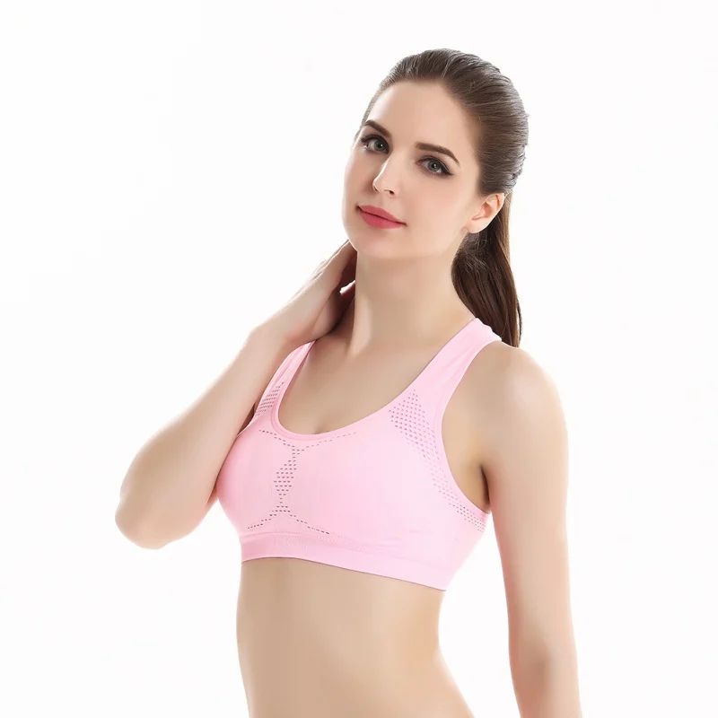 Women Crop Bra Fitness Stretch Tank Seamless Sexy Young Girls Racerback Breathable Tops