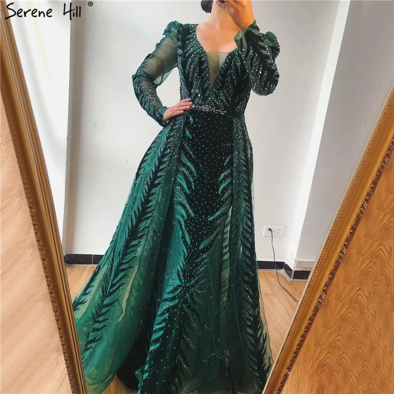 Серен холм зеленое бархатное вечернее платье с v-образным вырезом и длинными рукавами Роскошные бордовые вечерние платья дизайн CLA60903