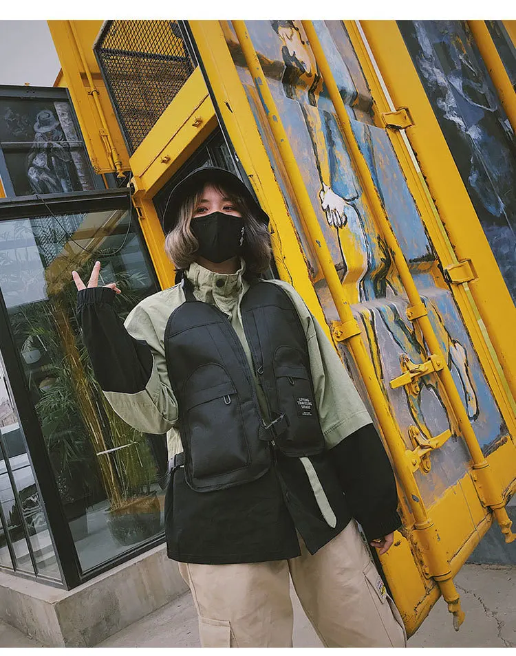Мужчины и wo мужчины тактический военный жилет Оксфорд Сплошной Камуфляж нагрудная сумка для активного отдыха функция пакет хип хоп Мода черный жилет