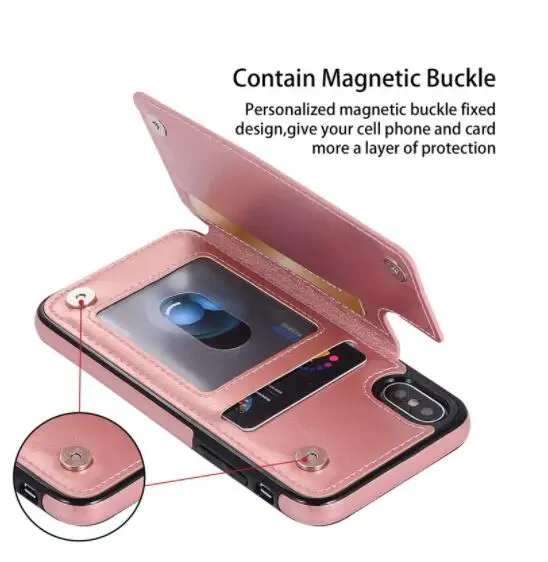 

PU Leather Flip Wallet Case For iPhone 7 8 6 6S s Plus Card Slots Phone Holder Cover For iPhone X XR XS Max 11 Pro 5 5s SE Coqu