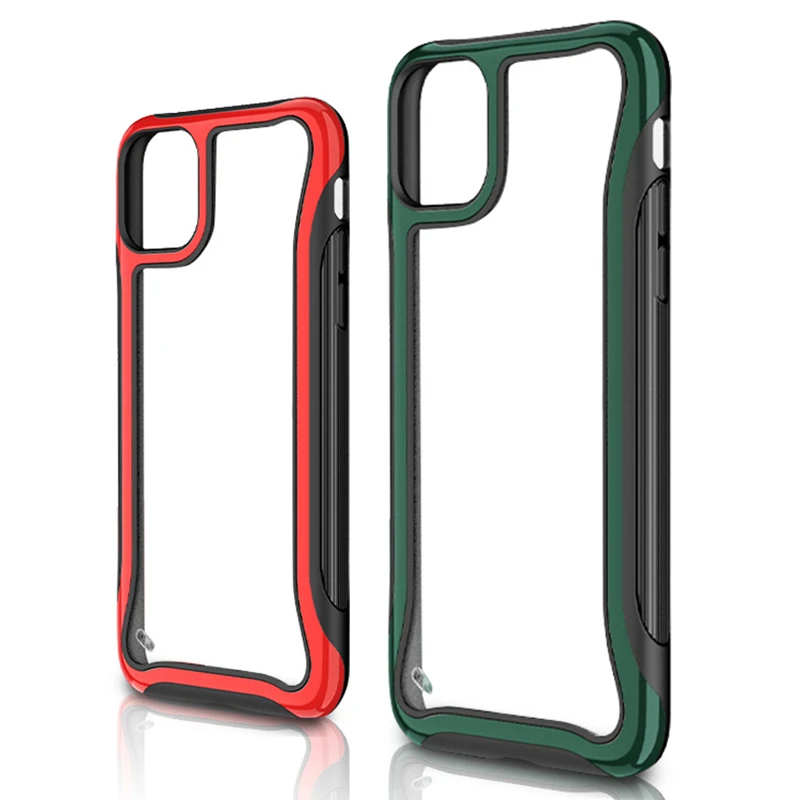 

Phone Case For iPhone 11 Pro Max 6 6S 7 8 Plus X XR XS Max Shockproof Soft TPU+PC Transparent Frosted glass Cases Silicone Cover