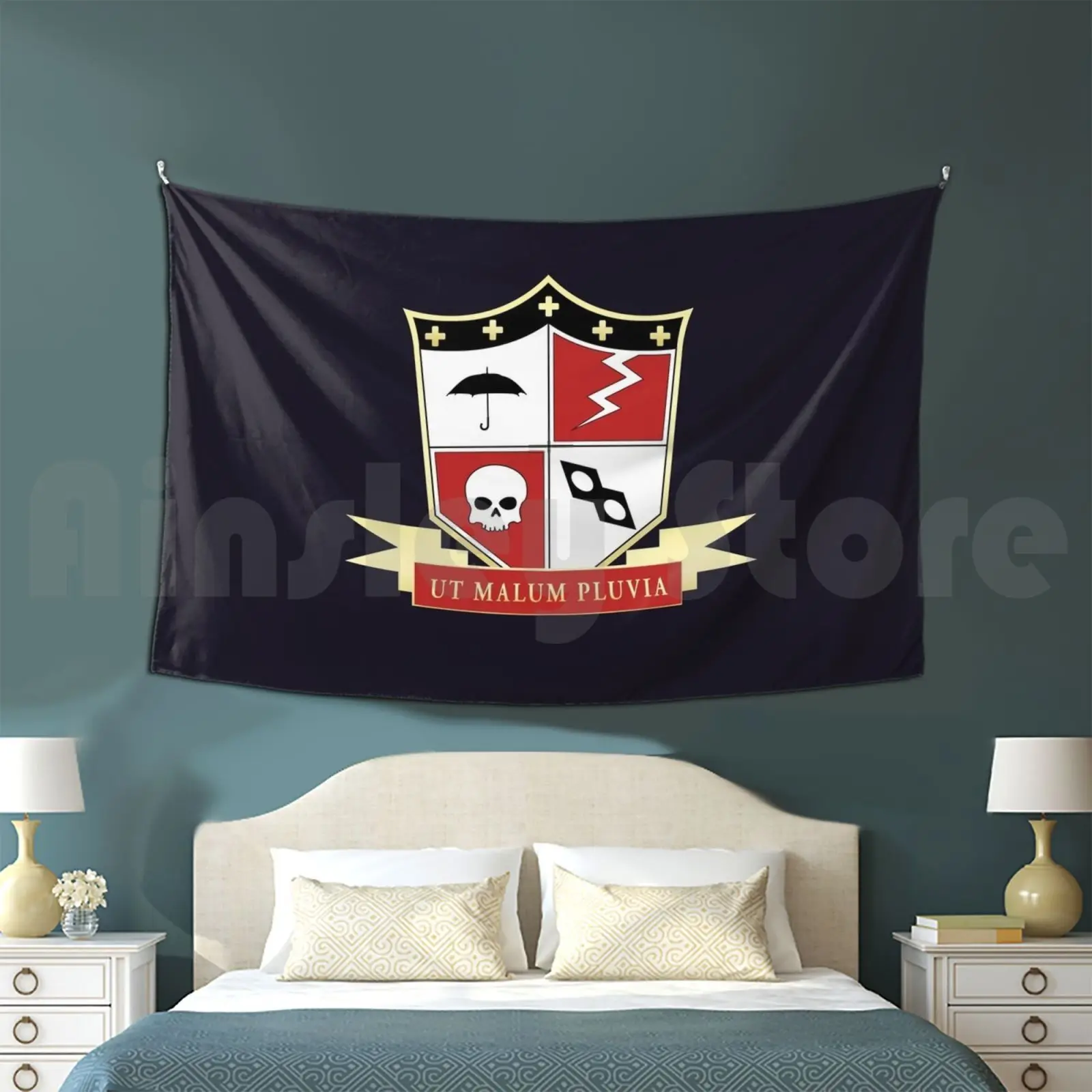 The Umbrella Academy-Emblem Versione Tv Arazzo Soggiorno Camera Da Letto The Umbrella Academy Tv Tv Show School Emblema