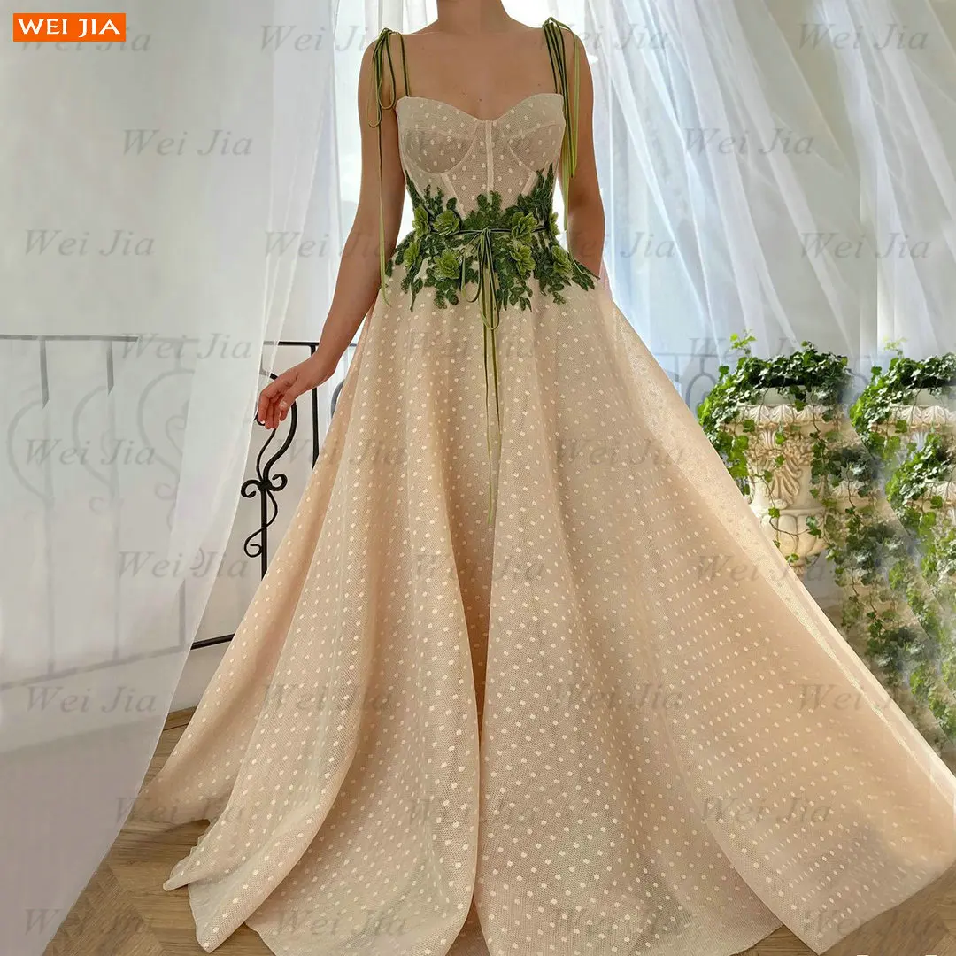 Bohemian Champagne Prom Dresses Long 2022 Vestidos De Fiesta Largos Elegantes De Gala A Line Tulle Appliqued платье на выпускной plus size prom dresses