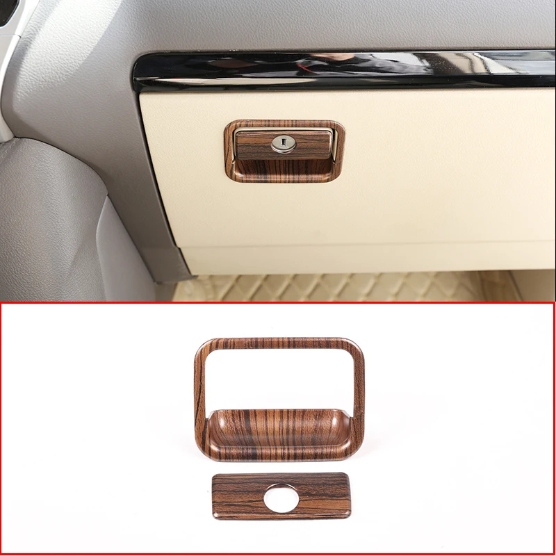 

Car Glove Box Handle Cover Trim ABS Pine Wood Grain For Toyota Land Cruiser Prado FJ150 150 LC150 2010-2018 Interior Accessories