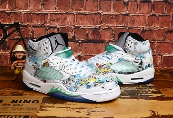 

Nike Air Jordan 5 Men Basketball Shoes Women Sports Shoes Outdoor Leisure Comfortable Sneakers Men and Women Shoes, Size36-47