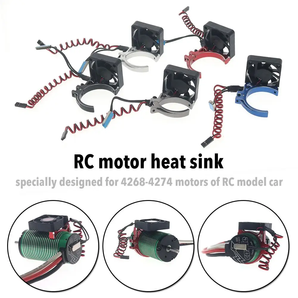 Motor Heatsink Aluminum Alloy Convenience Exquisite with Thermal Sensor RC Accessory for Car Model RC Car Car Model Accessory RC Car Cooling Fan 