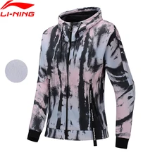 Li-Ning, Женская трендовая толстовка, теплая на зиму, флис, свободный крой, 66% полиэстер, 34% хлопок, подкладка, спортивный свитер AWDP466 WWW1066