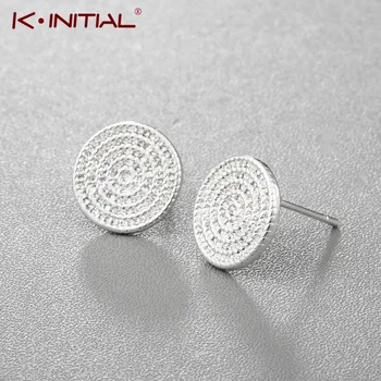 

Kinitial Mosquito Coil Shape Stud Earrings Punk Style Geometric Coiled Round Earring Christmas Gift For women Vintage Pendientes