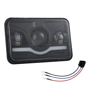 

Car LED Headlight Auto H4 150W Square Lamp With Angel Eyes Super Bright Turn Signal SUV Sedans Safety Waterproof Aluminum Alloy