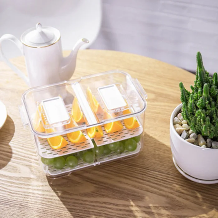 Food Storage Container Plastic Food Containers Double-layer Freezer Refrigerator Safe Keep Fresh BJStore