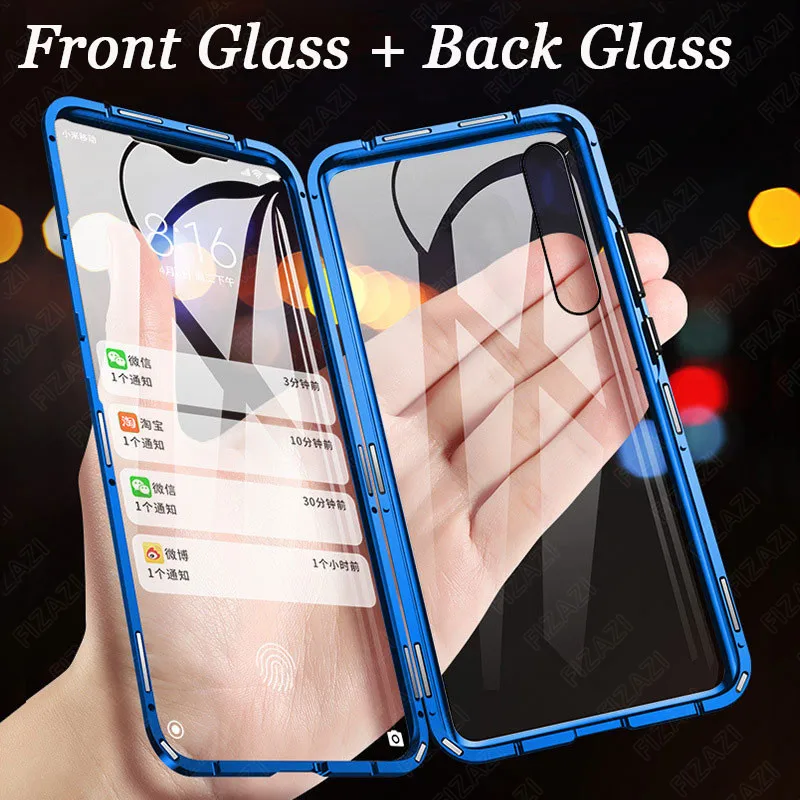 

Magnetic Metal Case With Front Back Tempered Glass For Xiaomi Mi 9T Pro Mi 9 8 A3 2 6X Redmi 7 Note 7 Pro K20 Pocophone F1 Cover