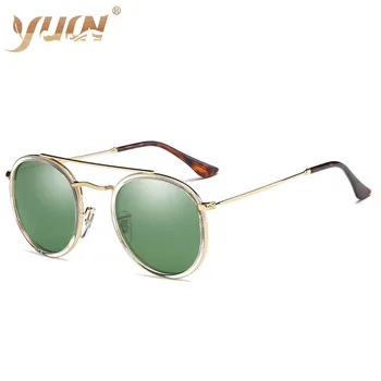 

New arrival high quality round matal frame sunglasses women high quality polarized vintage sun glasses lentes de sol mujer