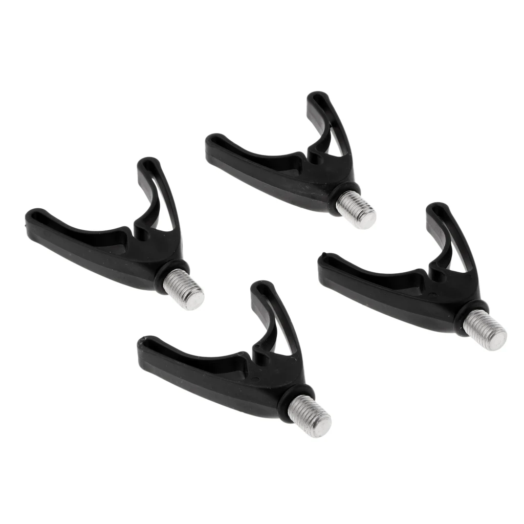 4pcs Durable Plastic Fishing Rod Butt Rests Rod Holders Grippers Rod Support Heads Replacement Tackles for Fisherman  