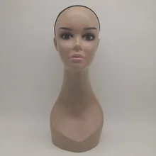 Женский манекен из ПВХ голова для парика ювелирные изделия и манекен для шляп PE-B2